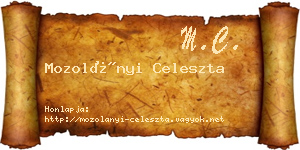 Mozolányi Celeszta névjegykártya